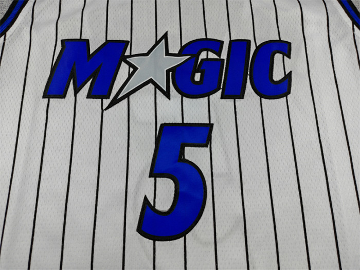Orlando Magic 5 BANCHERO White Stripes NBA Jersey Basketball Shirt