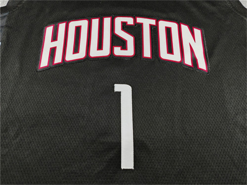 Houston Rockets THOMPSON 1 Black Basketball Shirt NBA Jersey