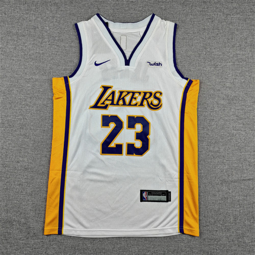 Youth Kids Los Angeles Lakers 23 JAMES White NBA Jersey Child Basketball Shirt