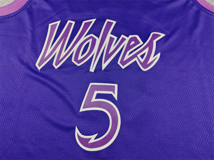 2026 City Edition Minnesota Timberwolves EDWARDS 5 Purple NBA Jersey Basketball Shirt