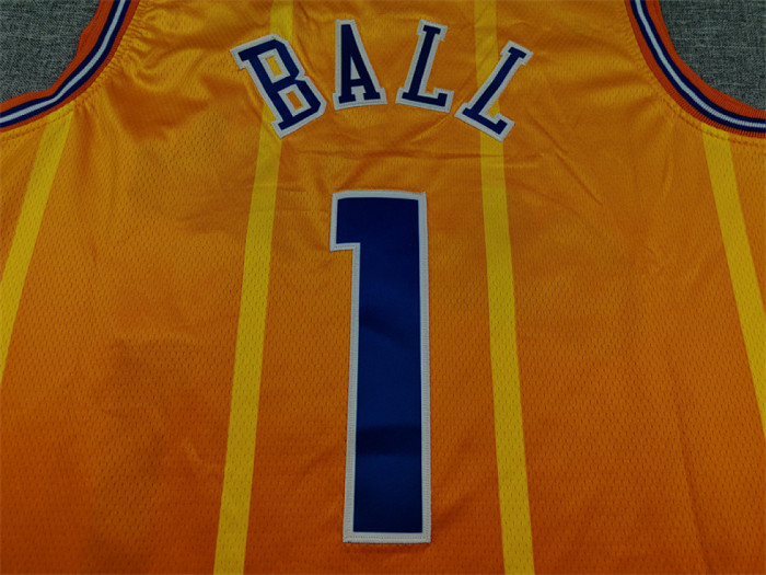 2026 City Edition Charlotte Hornets 1 BALL Yellow Basketball Shirt Adult NBA Jersey