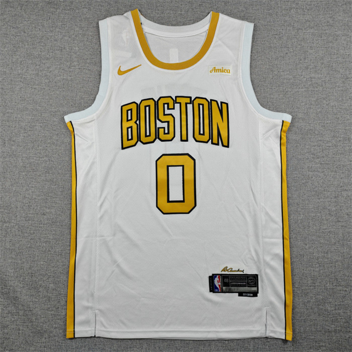 2026 City Edition Boston Celtics TATUM 0 White NBA Jersey Basketball Shirt