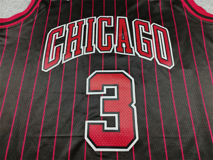 2026 Statement Edition Chicago Bulls GIDDEY 3 Black Stripes Basketball Shirt NBA Jersey