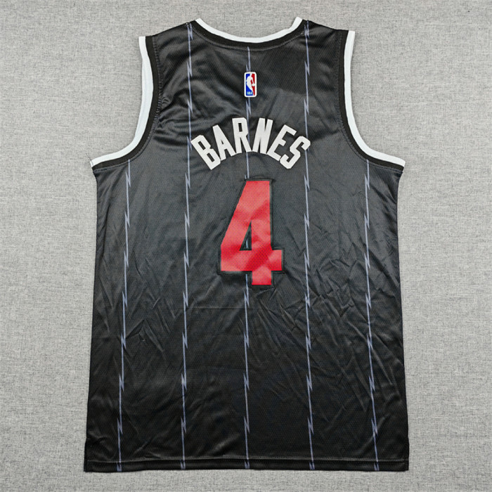 2026 City Edition Toronto Raptors BARNES 4 Black NBA Jersey Basketball Shirt