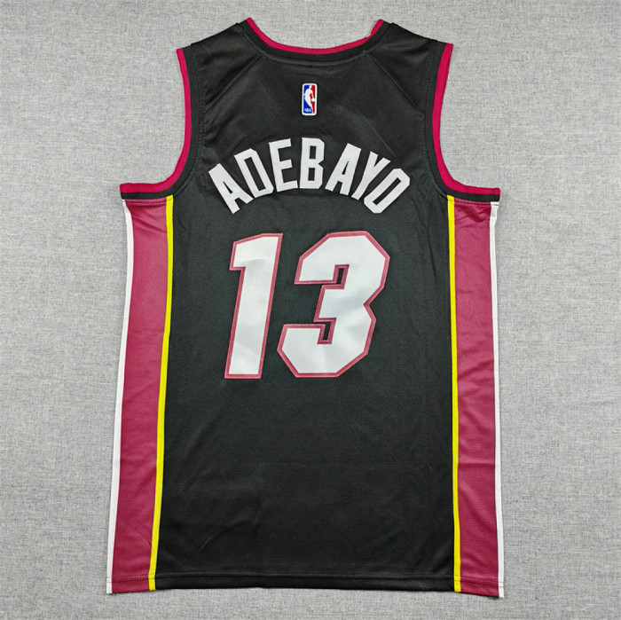 Miami Heat 13 ADEBAYO Black NBA Jersey Basketball Shirt