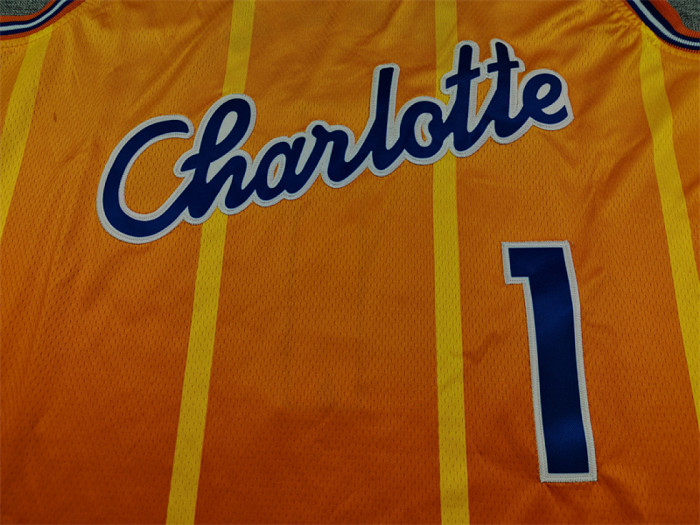 2026 City Edition Charlotte Hornets 1 BALL Yellow Basketball Shirt Adult NBA Jersey