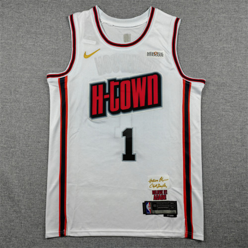 2025 City Edition Houston Rockets THOMPSON 1 White Basketball Shirt NBA Jersey