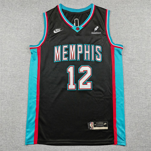 2026 Memphis Grizzlies 12 MORANT Classic Black NBA Jersey Basketball Shirt