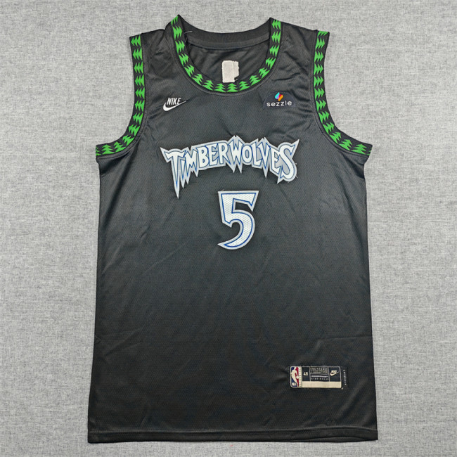 2026 Minnesota Timberwolves EDWARDS 5 Classic Black NBA Jersey Basketball Shirt
