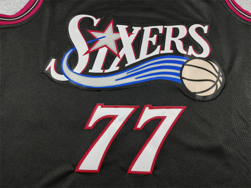 2026 Philadelphia 76ers 77 EDGECOMBE Classic Black NBA Jersey Basketball Shirt