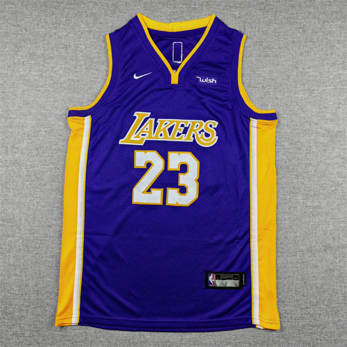 Youth Kids Los Angeles Lakers 23 JAMES Purple NBA Jersey Child Basketball Shirt