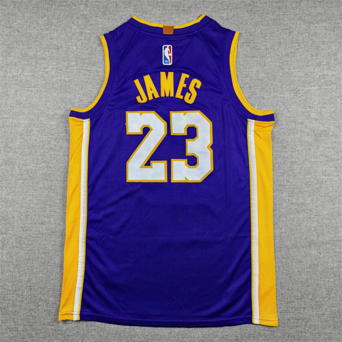 Youth Kids Los Angeles Lakers 23 JAMES Purple NBA Jersey Child Basketball Shirt