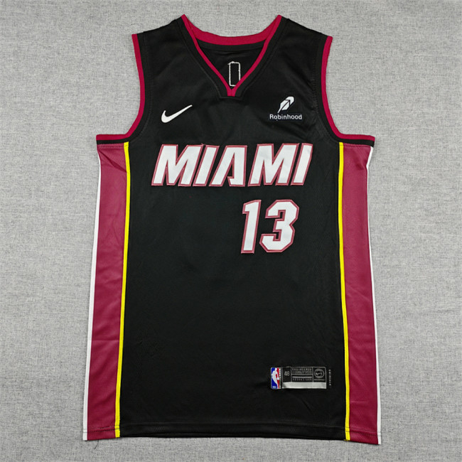 Miami Heat 13 ADEBAYO Black NBA Jersey Basketball Shirt