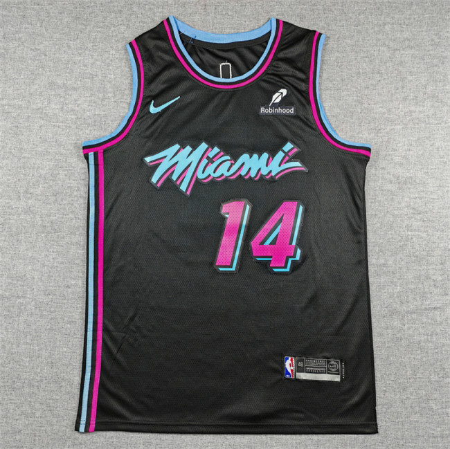 City Edition Miami Heat 14 HERRO Black NBA Jersey Basketball Shirt