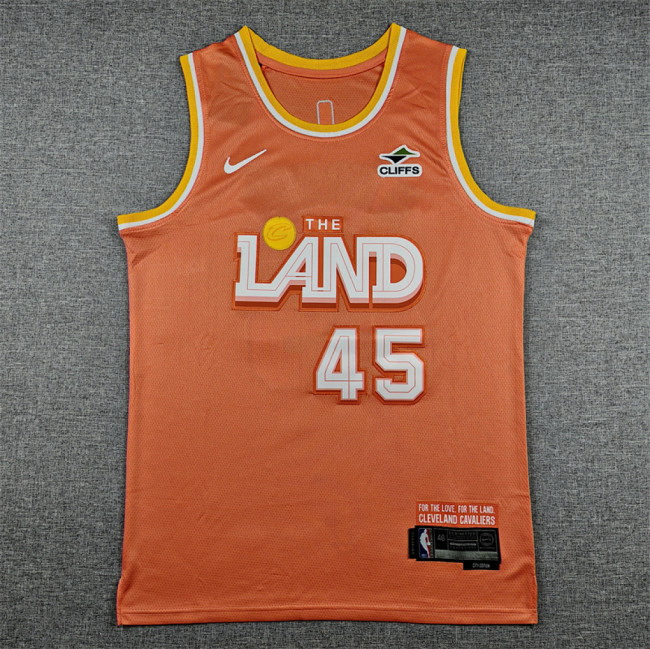 2026 City Edition Cleveland Cavaliers 45 MITCHELL Orange NBA Jersey Basketball Shirt