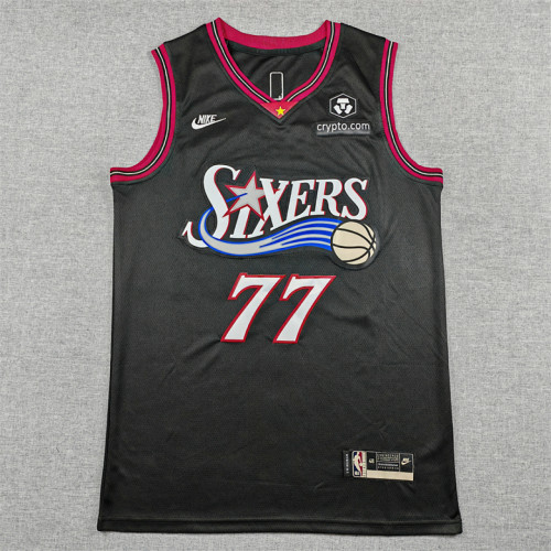 2026 Philadelphia 76ers 77 EDGECOMBE Classic Black NBA Jersey Basketball Shirt