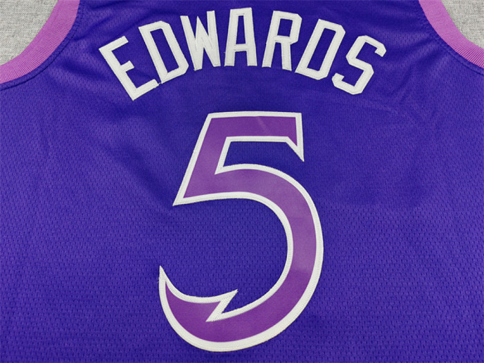 2026 City Edition Minnesota Timberwolves EDWARDS 5 Purple NBA Jersey Basketball Shirt