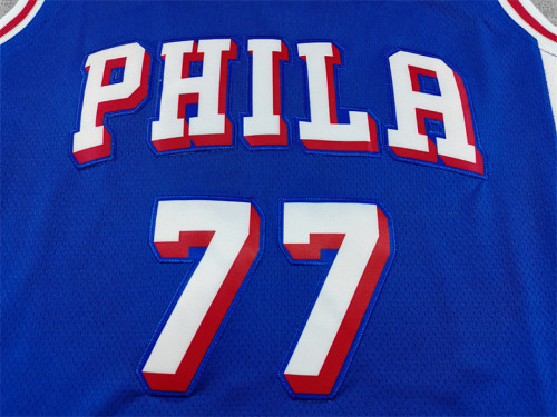 Philadelphia 76ers 77 EDGECOMBE Blue NBA Jersey Basketball Shirt