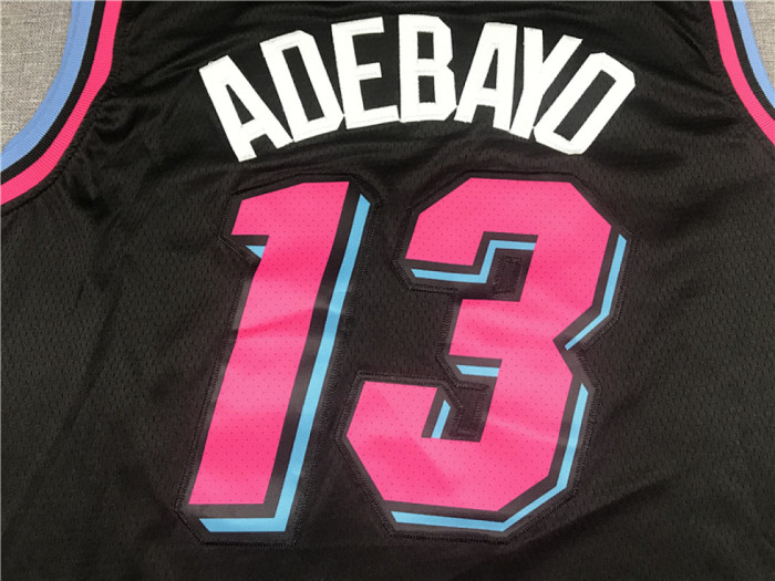 City Edition Miami Heat 13 ADEBAYO Black NBA Jersey Basketball Shirt