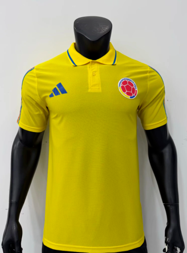 Fan Version 2026 Colombia Yellow Soccer Polo Football Polo