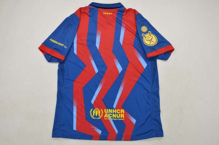 with Supercopa Patch Barca Camisetas de Futbol Player Version 2025-2026 Barcelona Super Cup Final Orange Soccer Jersey