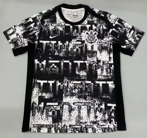 Fan Version 2026-2027 Corinthians Black/White Soccer Pre-match Jersey Football Shirt