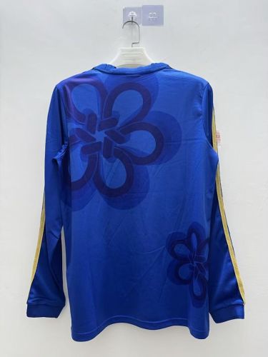 Long Sleeve Fan Version 2025-2026 Real Madrid Blue Chinese New Year Version Soccer Jersey Real Football Shirt