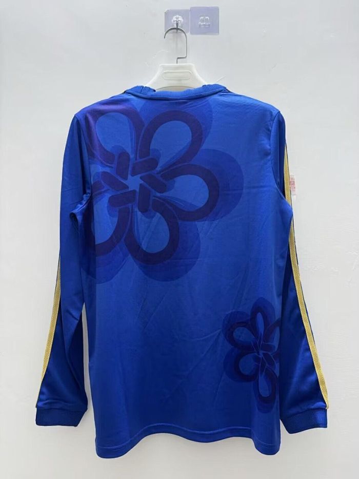 Long Sleeve Fan Version 2025-2026 Real Madrid Blue Chinese New Year Version Soccer Jersey Real Football Shirt
