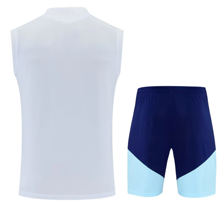 Adult Uniform 2026 Argentina White Soccer Training Vest and Shorts Football Set