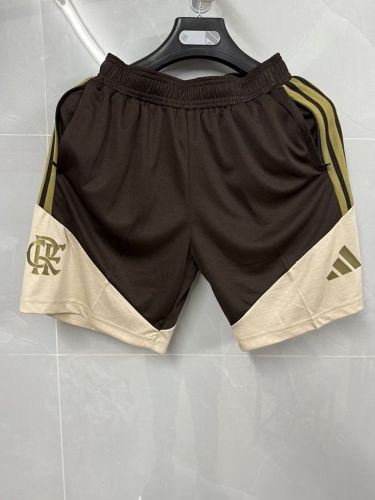 Fan Version 2025-2026 Flamengo Brown Soccer Training Shorts Football Shorts