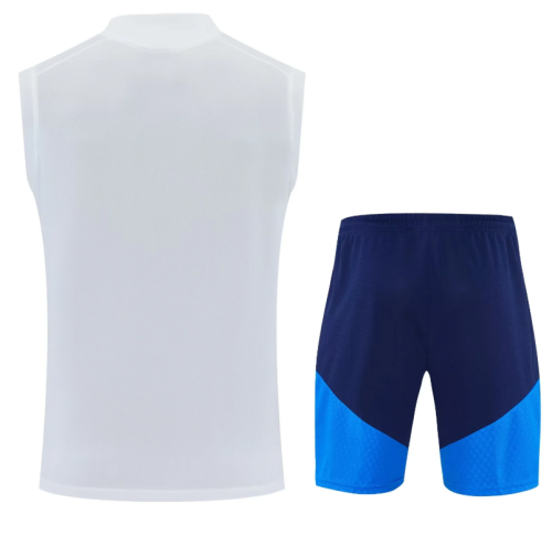 Adult Uniform 2025-2026 Colombia White Soccer Training Vest and Shorts Football Set