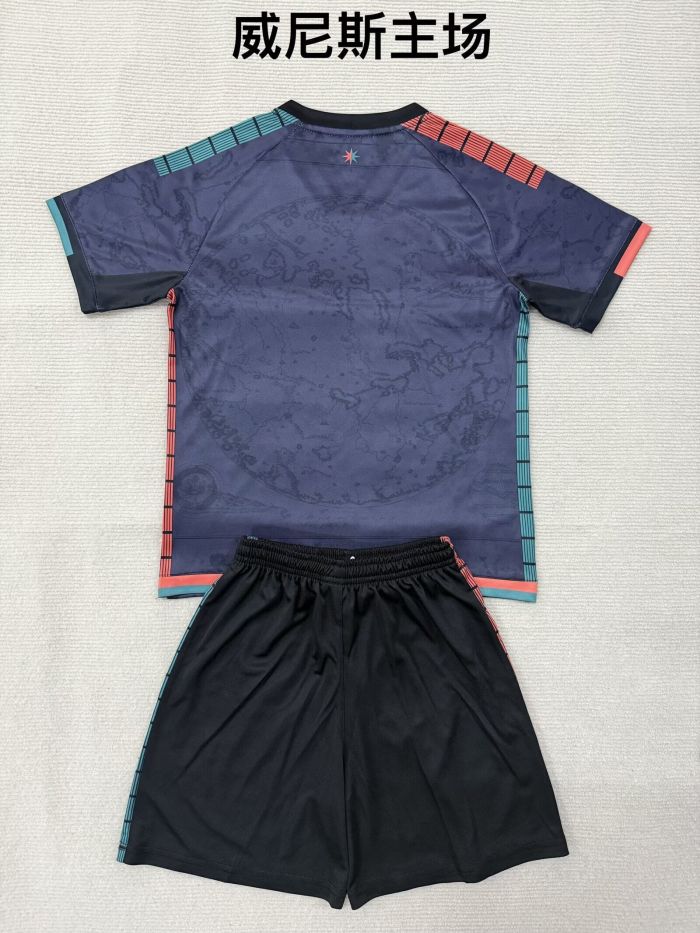 Youth Uniform Kids Kit 2025-2026 Venezia Home Soccer Jersey Shorts Child Venice Football Set