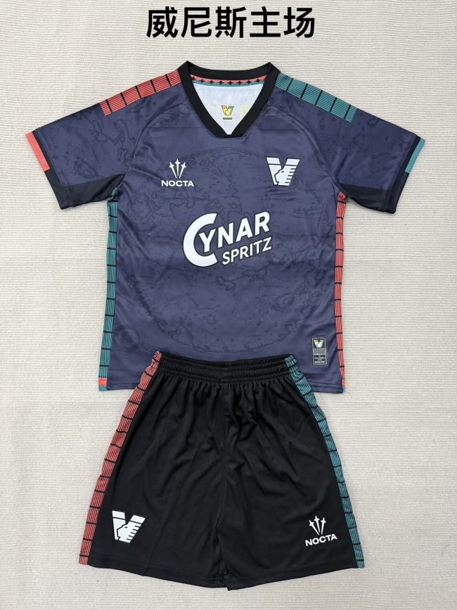 Youth Uniform Kids Kit 2025-2026 Venezia Home Soccer Jersey Shorts Child Venice Football Set