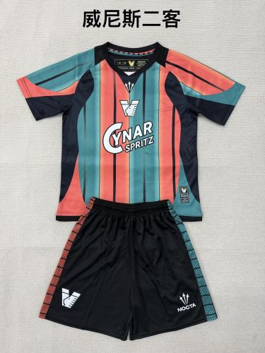Youth Uniform Kids Kit 2025-2026 Venezia Third Away Soccer Jersey Shorts Child Venice Football Set