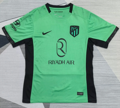 Retro Jersey 2023-2024 Atletico Madrid Third Away Green Soccer Jersey Vintage Football Shirt