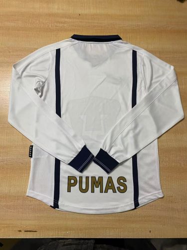 Long Sleeve Retro Jersey 1999-2000 Pumas Home Soccer Jersey Vintage Football Shirt