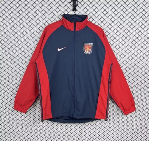 Retro Jacket 1998-1999 Arsenal Dark Blue/Red Soccer Windbreaker Jacket Football Jacket