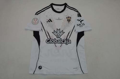 with Front Lettering+Copa de el Rey Patch Fan Version 2025-2026 Albacete Balompié COPA DE REY VS MADRID Home Soccer Jersey Football Shirt