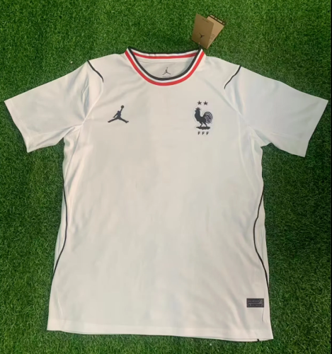 Fans Version 2026 JD France Away White Soccer Jersey Football Shirt