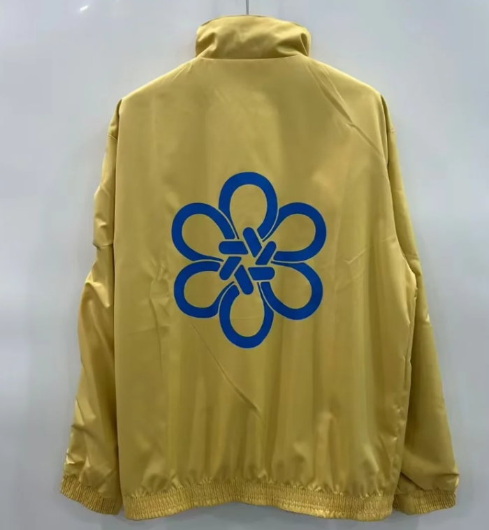 2025-2026 Real Madrid Blue/Yellow Soccer Reversible Windbreaker Jacket Football Jacket