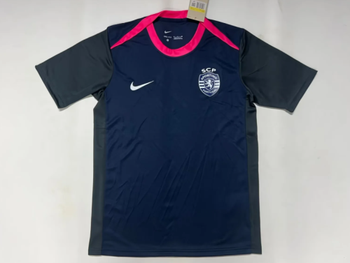 Fan Version 2025-2026 Sporting Lisbon Dark Blue Football Training Shirt Soccer Jersey