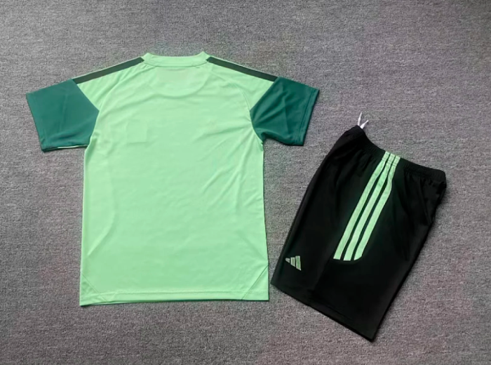 Adult Uniform 2025-2026 Mexico Green Soccer Training Jersey and Shorts Football Kits