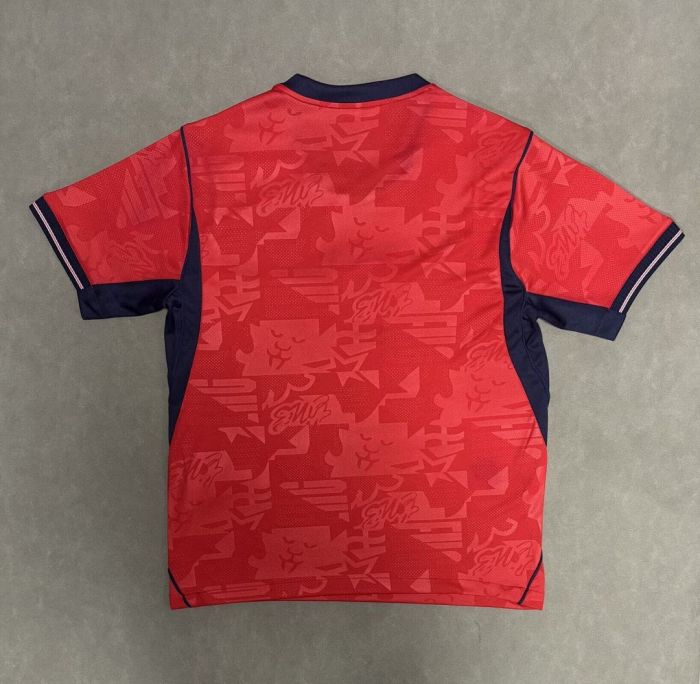 Fan Version 2026 England Away Red Soccer Jersey Football Shirt