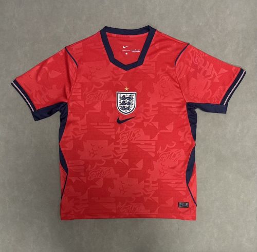 Fan Version 2026 England Away Red Soccer Jersey Football Shirt