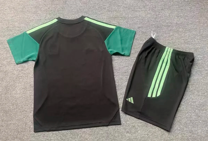 Adult Uniform 2025-2026 Mexico Black Soccer Training Jersey and Shorts Football Kits