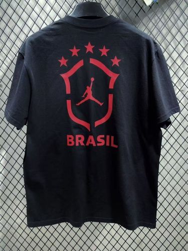 Fan Version 2026 Brazil AJ Black Soccer Jersey Brasil Camisetas de Futbol T-shirt