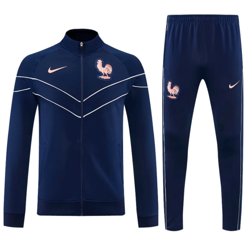 2026 France Dark Blue Soccer Windbreaker Jacket Football Jacket and Pants