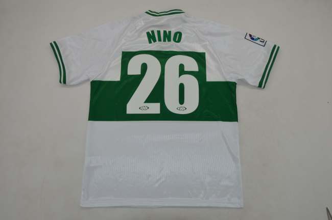with LFP Patch Retro Jersey 1999-2000 Elche NINO 26 Home Soccer Jersey Vintage Football Shirt