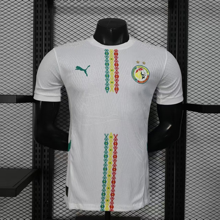 with 2 Stars Player Version 2026 Senegal White Soccer Jersey Football Shirt