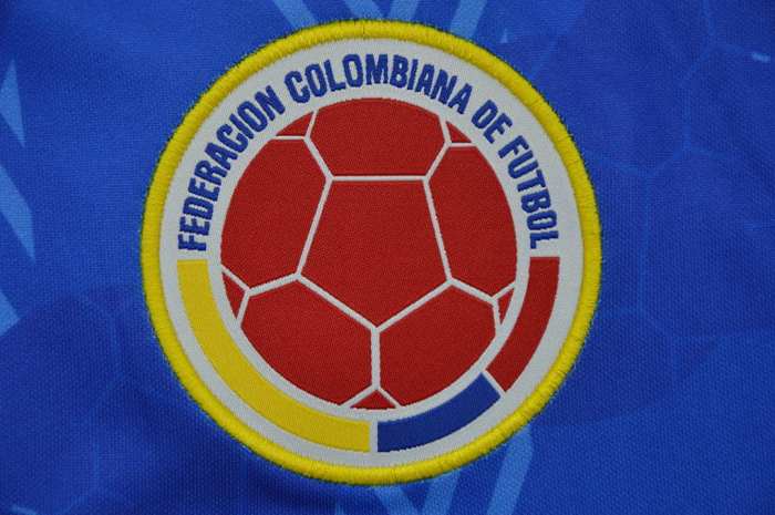 Long Sleeve Retro Jersey 1994 Colombia Away Blue Soccer Jersey Vintage Football Shirt